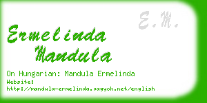 ermelinda mandula business card